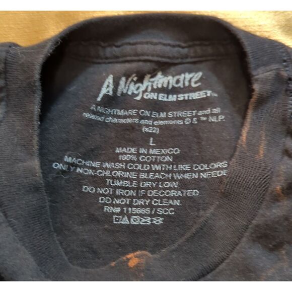 A Nightmare on Elm Street Freddy Krueger Graphic T-Shirt L Distressed - Picture 2 of 5